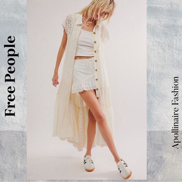 Free People Cream Maxi Dress - Picture 4 of 8